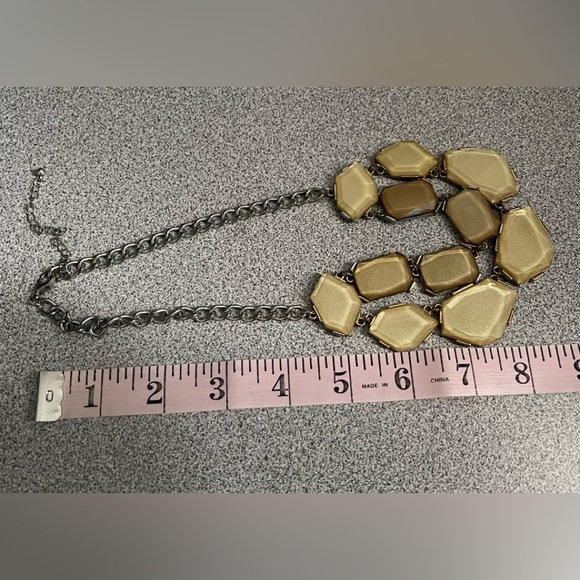 Cream Faux Stone Statement Bib Necklace - Picture 6 of 8